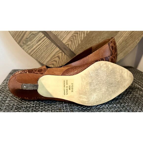 Vintage Anne Wells Leather Heels Leather Patterns Size 10 - Picture 6 of 7